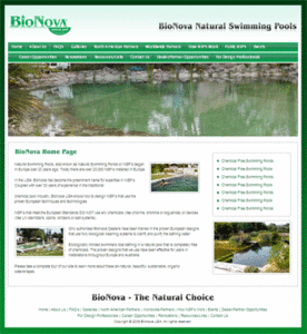  PHP Based Website - Bio Nova Natural Pools