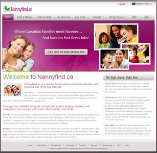  Website for Nannies Service Provider 'nannyfind' Using PHP