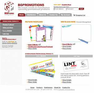  Website for Promotional Products Seller 'BGPROMOTIONS' Using PHP