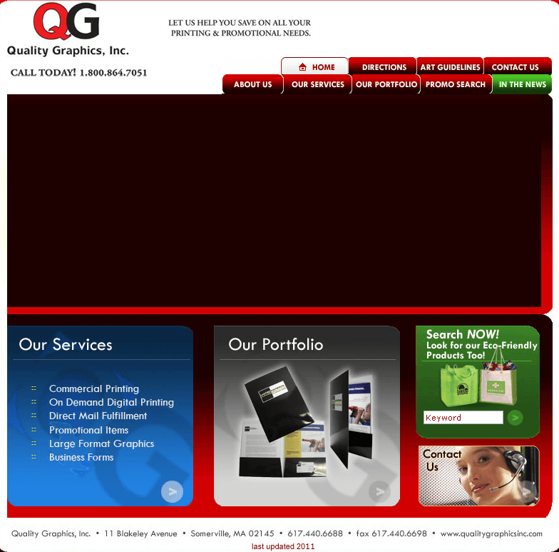  Website for Consumer 'QG' Using PHP – Digital Printing Services