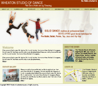  PHP Website for Education industry 'WSOD' – Wheaton Studio of Dance