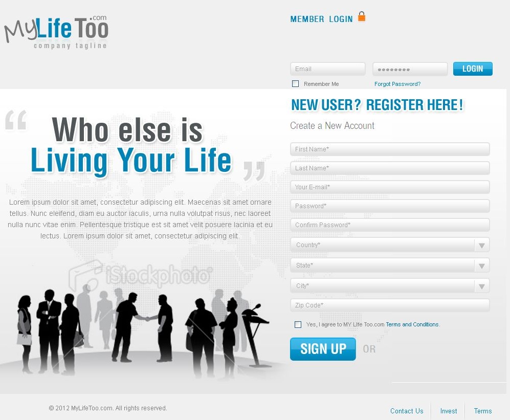 PHP Website for 'mylifetoo' – Social Networking Platform