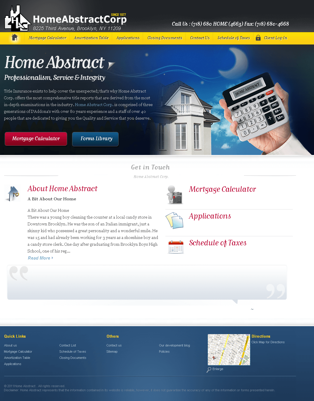 A Website for a Financial Advisory Organization