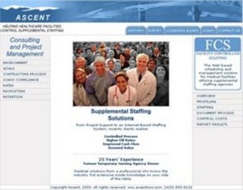  Website for Hospital Staffing Solutions Provider - AscentNow