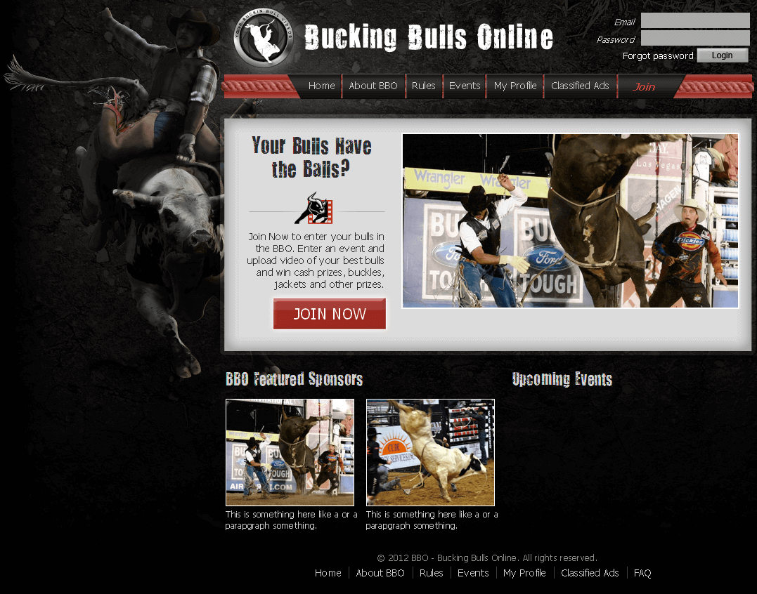 A Website for Bull Fight Events