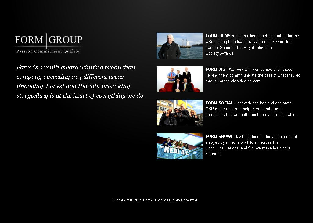 PHP Website for 'Form Group' - Video Listing Platform