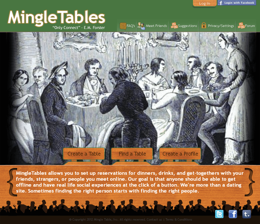 Website for Online Dating Platform 'Mingle Tables' in CakePHP