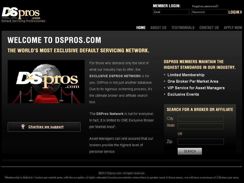 Development of PHP Based Broker Listing Website - DSPROS