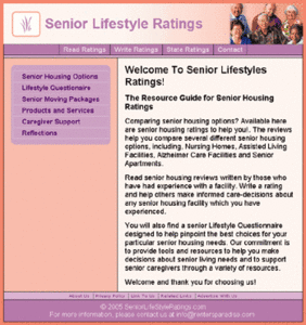  Real Estate Website in PHP for 'Senior Life Style Ratings' - Senior Housing