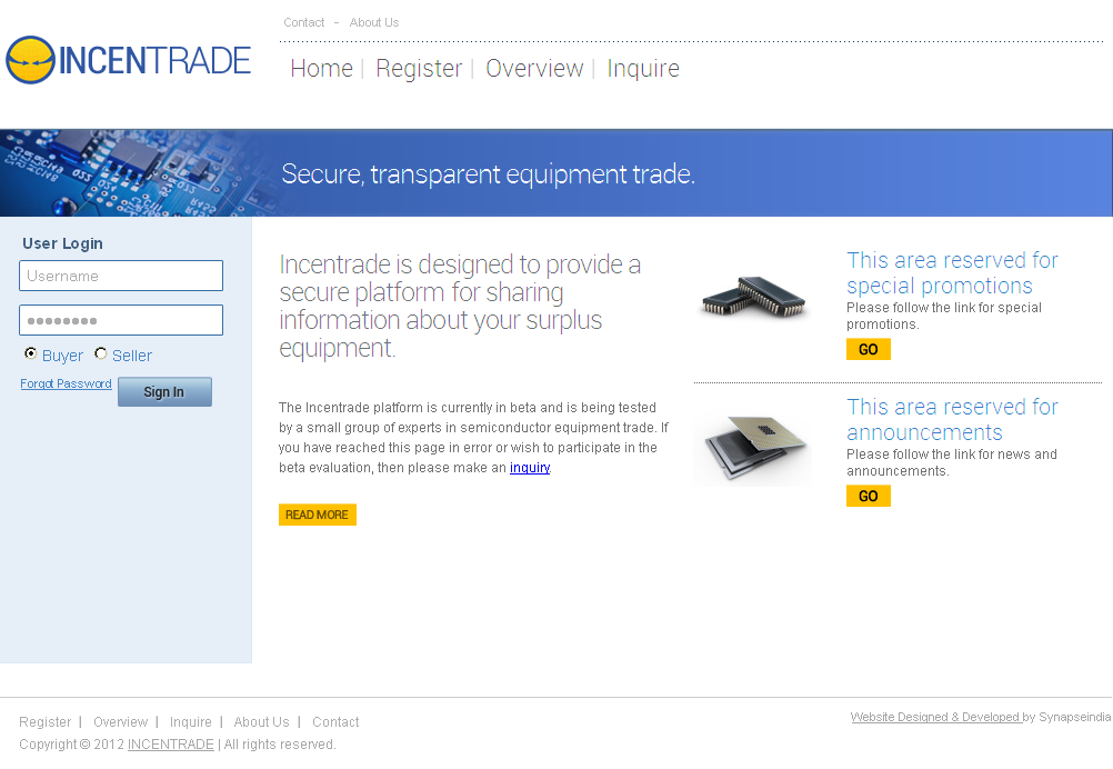  PHP Website for Retail 'Incentrade' - B2B Marketplace