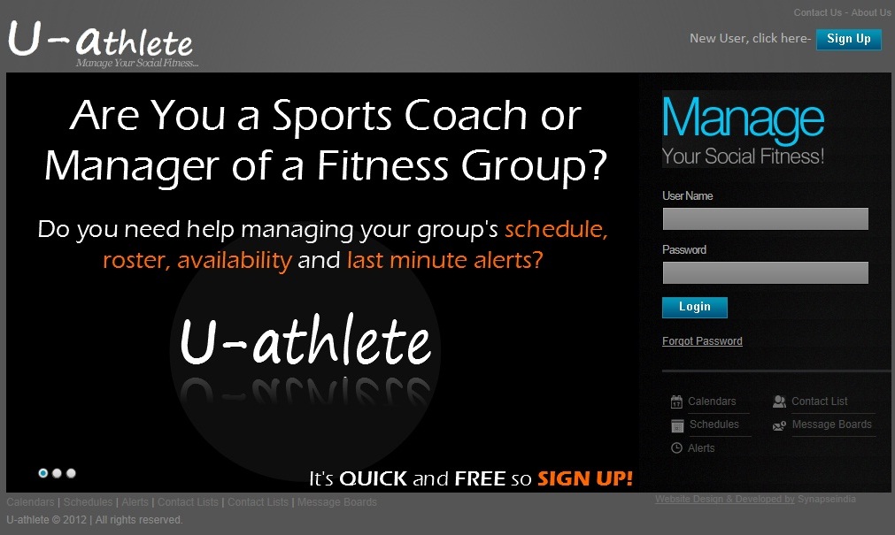 U-athlete - A Social Networking Site for Sports or Fitness Groups