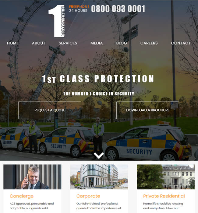 Python Website Maintenance for a Security Agency, UK - 1st Class Protection