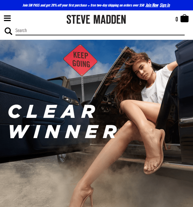  Online Store development for a USA-based fashion retailer - Steve Madden