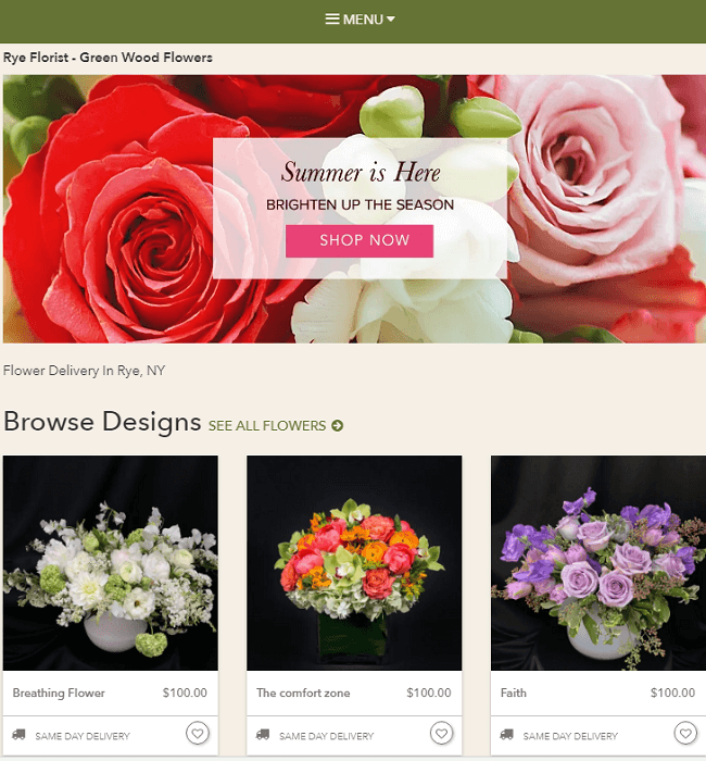 Online Store Development for Green Wood Flowers, a Florist in USA