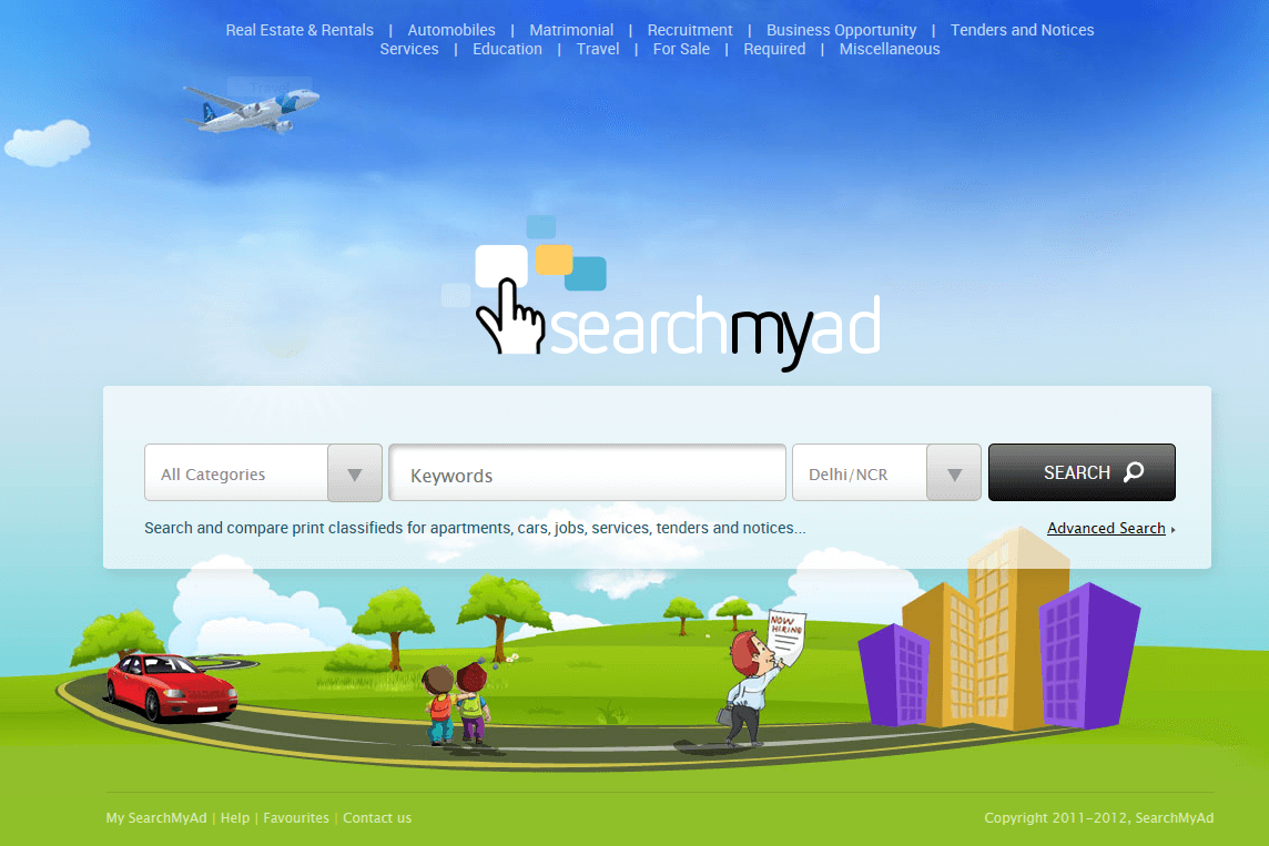 Website for 'SEARCHMYAD' in Wordpress - Classified Listing Portal